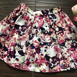 Express floral skirt